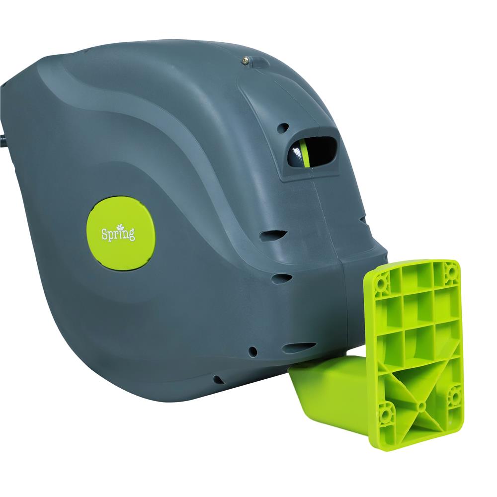 สายยางโรลอัตโนมัติ SPRING 1/2 นิ้ว X 20 ม. สีเขียว-เทา