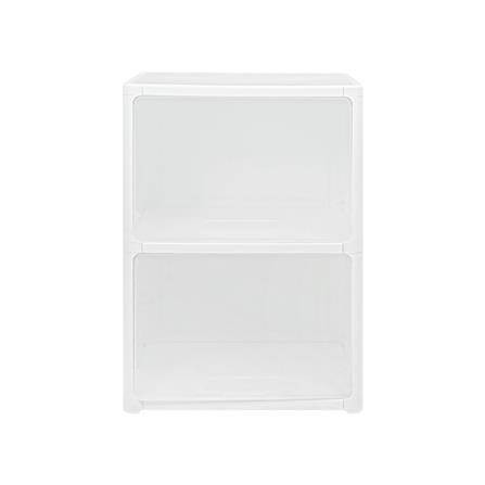 ตู้บานเปิดบน 2 ชั้น STACKO CATE 51x35x69 ซม. สีขาว_2