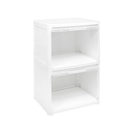 ตู้บานเปิดบน 2 ชั้น STACKO CATE 51x35x69 ซม. สีขาว_3