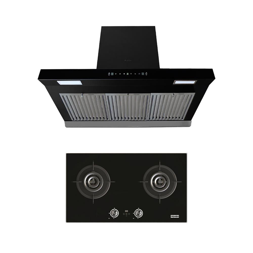เตาฝัง+เครื่องดูดควัน FRANKE FG8228+C-BLACK90