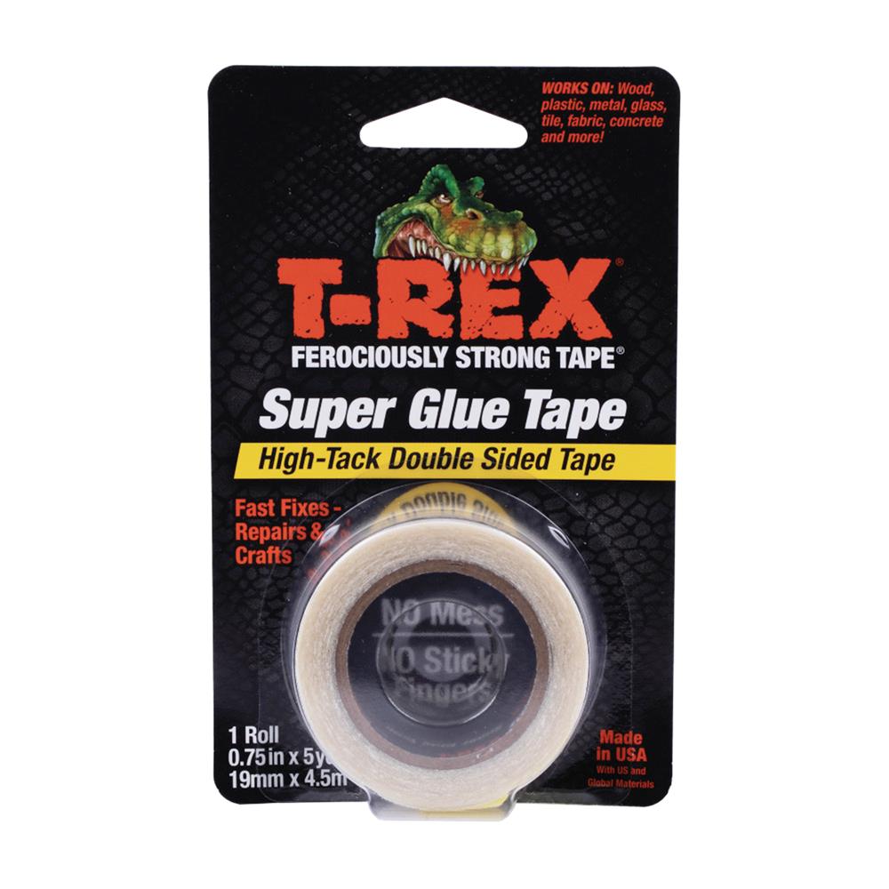 เทปกาว 2 หน้า ซุปเปอร์กลู T-REX 19 มม.X4.5 ม. สีขาว