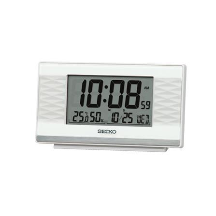 นาฬิกาดิจิทัล SEIKO CLOCKS QHL094W 3X5.3 นิ้ว สีขาว_0