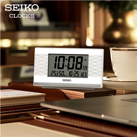 นาฬิกาดิจิทัล SEIKO CLOCKS QHL094W 3X5.3 นิ้ว สีขาว_5