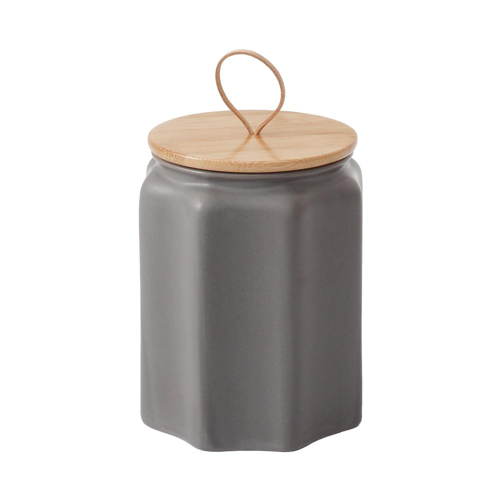 ขวดโหลเซรามิกฝาดึง KECH MASSY 1.5 ลิตร สีเทา