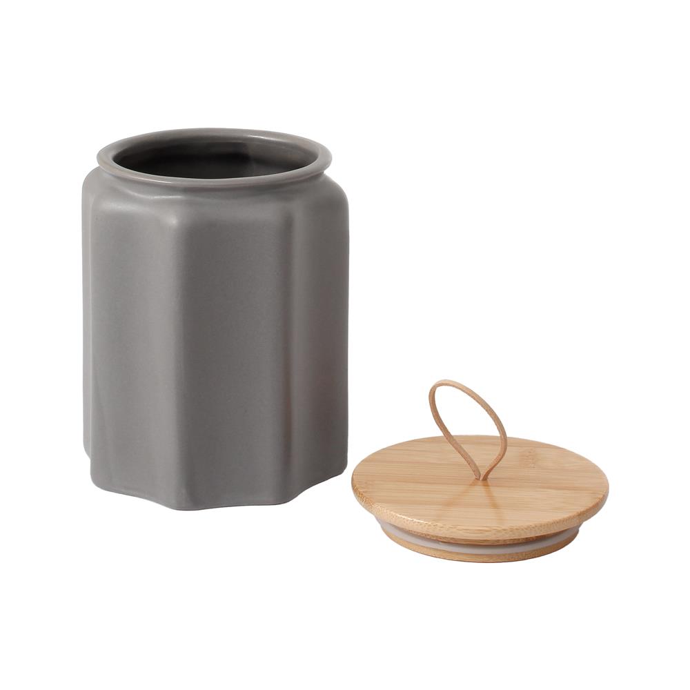 ขวดโหลเซรามิกฝาดึง KECH MASSY 1.5 ลิตร สีเทา