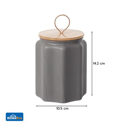 ขวดโหลเซรามิกฝาดึง KECH MASSY 1.5 ลิตร สีเทา_5