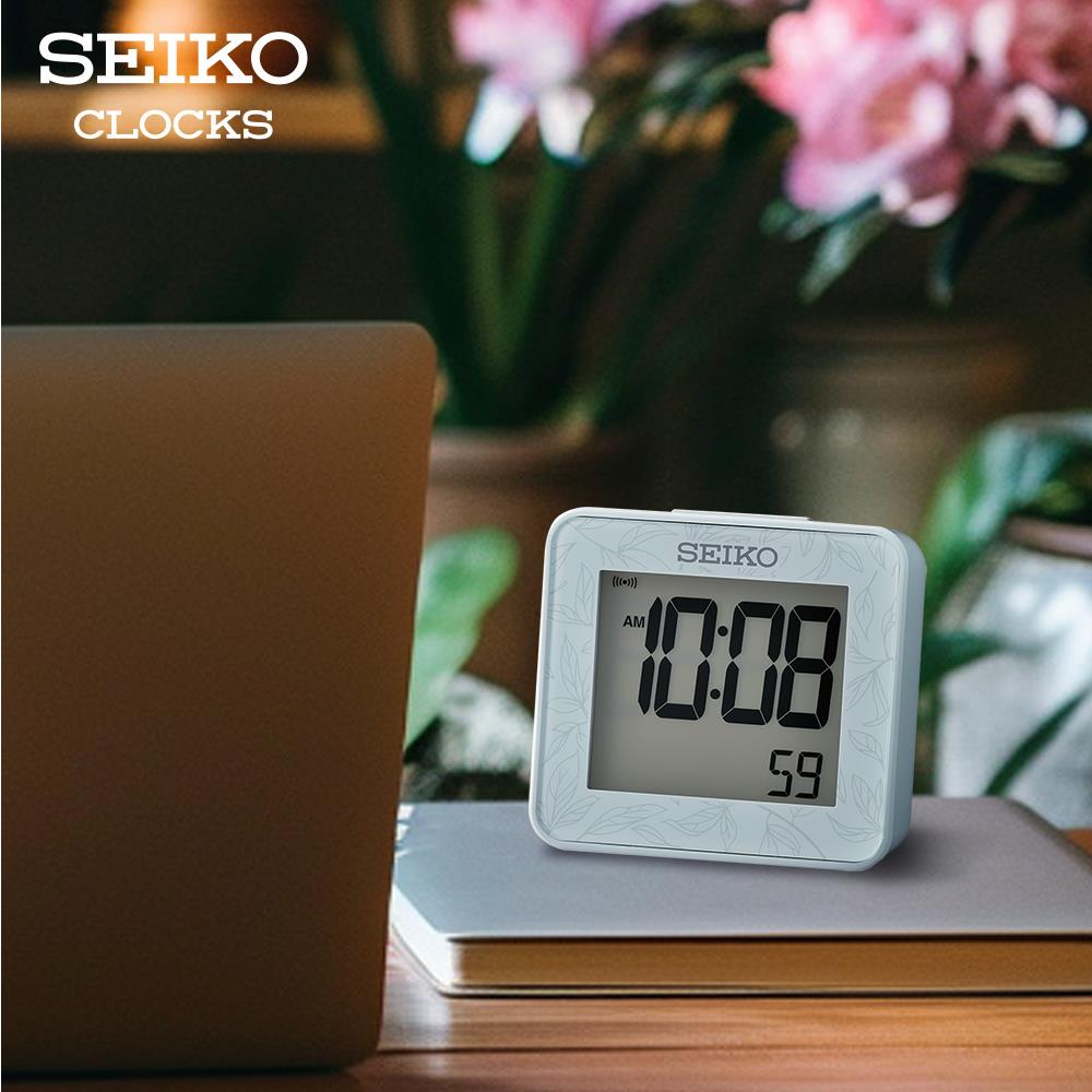 นาฬิกาดิจิทัล SEIKO CLOCKS QHL097L 2.3X2.5 นิ้ว สีฟ้า