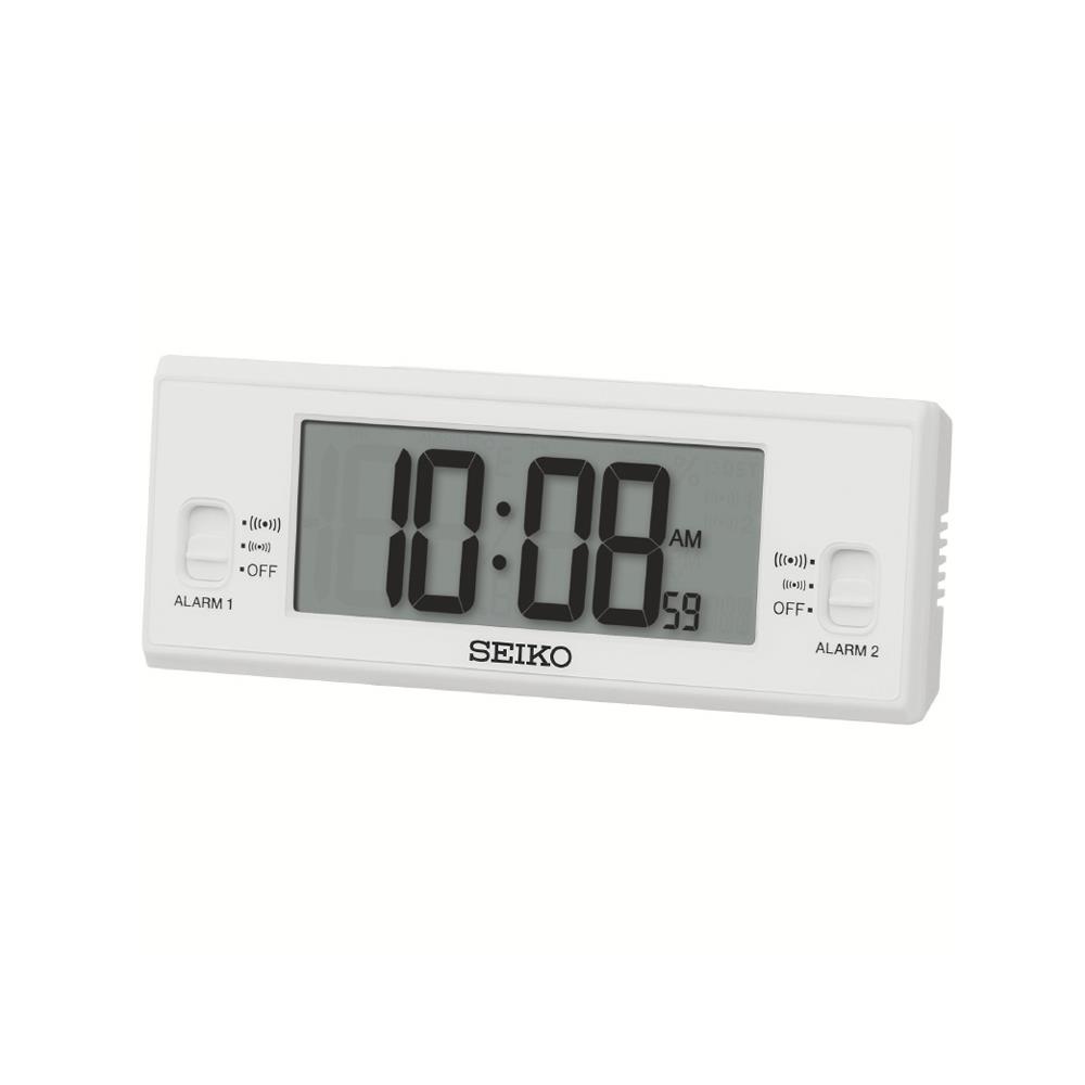 นาฬิกาดิจิทัล SEIKO CLOCKS QHL093W 1.9X5 นิ้ว สีขาว_1