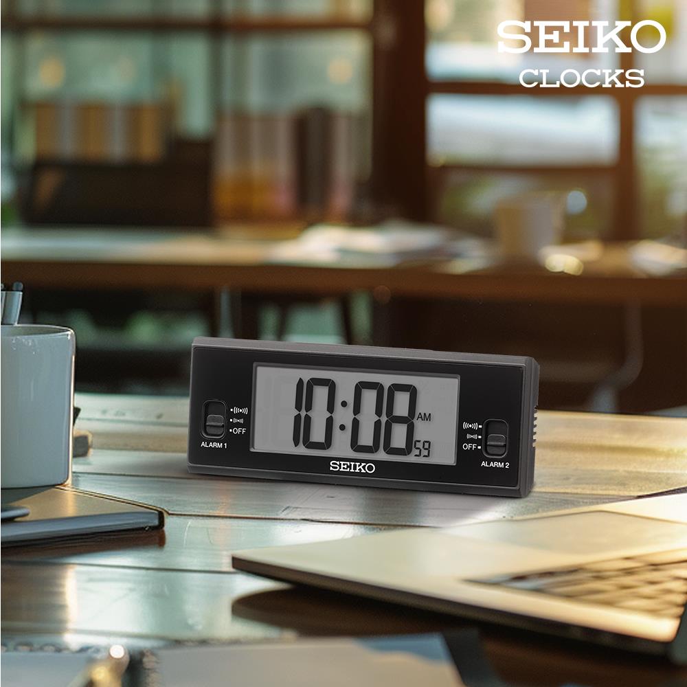 นาฬิกาดิจิทัล SEIKO CLOCKS QHL093K 1.9X5 นิ้ว สีดำ