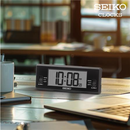นาฬิกาดิจิทัล SEIKO CLOCKS QHL093K 1.9X5 นิ้ว สีดำ_5