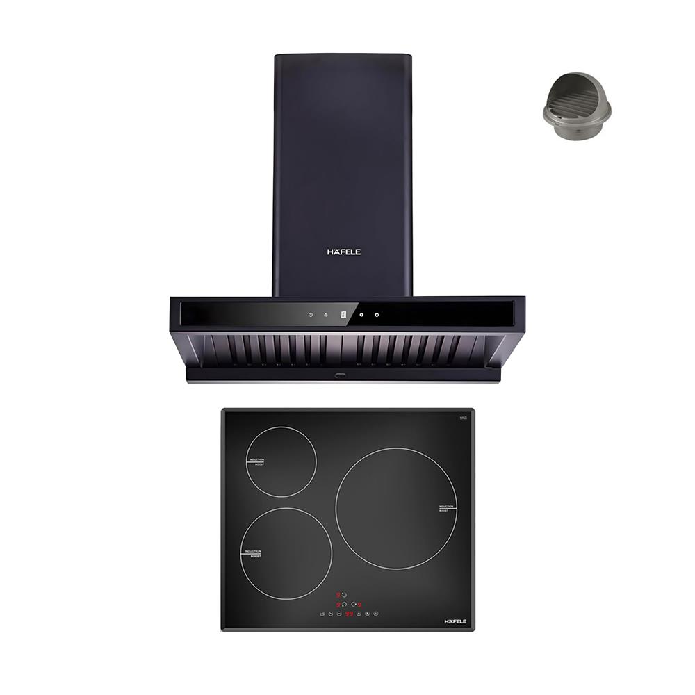 เตาฝัง+เครื่องดูดควัน HAFELE BAYU 60+LINA 495.07.382