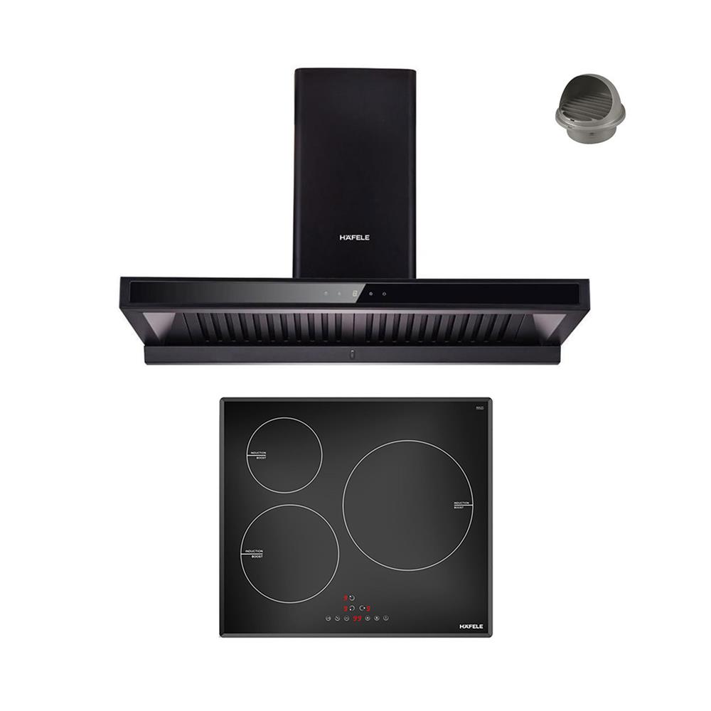 เตาฝัง+เครื่องดูดควัน HAFELE BAYU 90+LINA 495.07.381