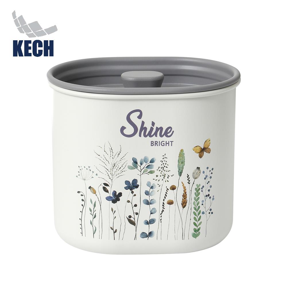 ขวดโหลเหลี่ยมฝาดึง KECH LIRIS 1.1 ลิตร สีเทา_1