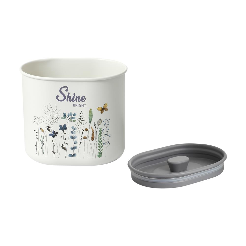 ขวดโหลเหลี่ยมฝาดึง KECH LIRIS 1.1 ลิตร สีเทา