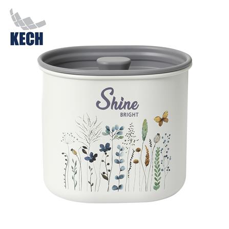 ขวดโหลเหลี่ยมฝาดึง KECH LIRIS 1.1 ลิตร สีเทา_0