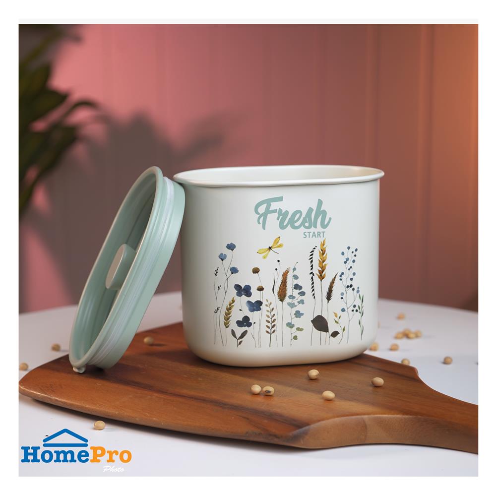 ขวดโหลเหลี่ยมฝาดึง KECH LIRIS 1.1 ลิตร สีเขียว