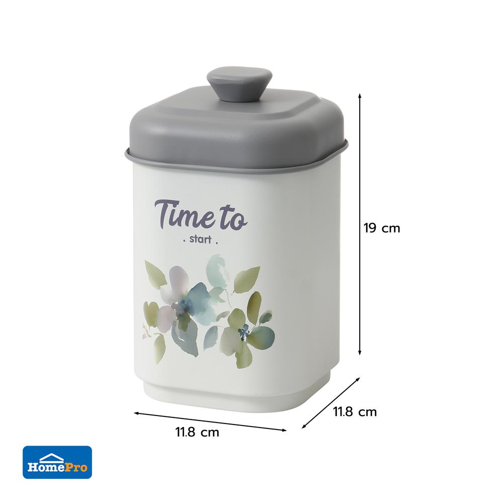 ขวดโหลเหลี่ยมฝาดึง KECH PICKER 1.5 ลิตร สีเทา