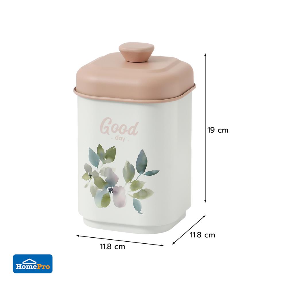 ขวดโหลเหลี่ยมฝาดึง KECH PICKER 1.5 ลิตร สีชมพู