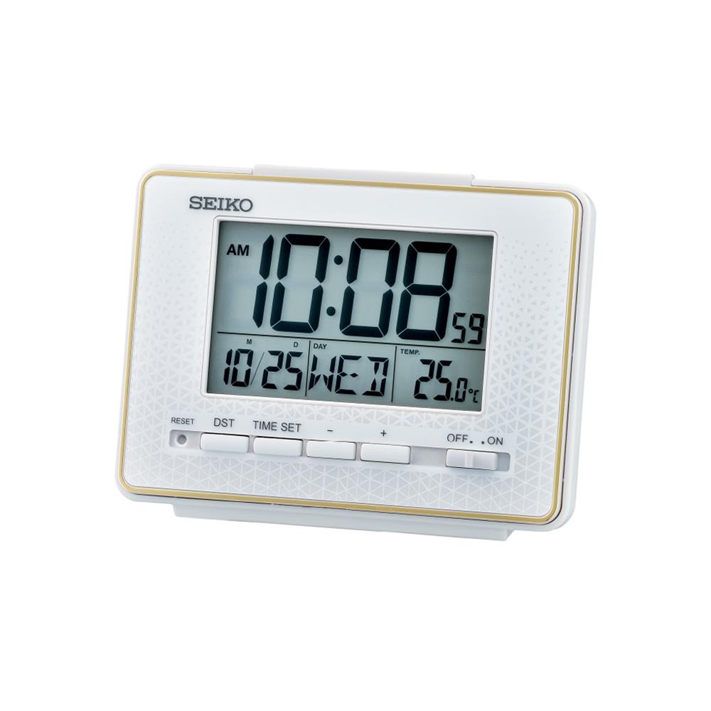 นาฬิกาดิจิทัล SEIKO CLOCKS QHL096W 3.6X5 นิ้ว สีขาว