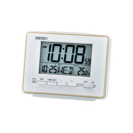 นาฬิกาดิจิทัล SEIKO CLOCKS QHL096W 3.6X5 นิ้ว สีขาว_0