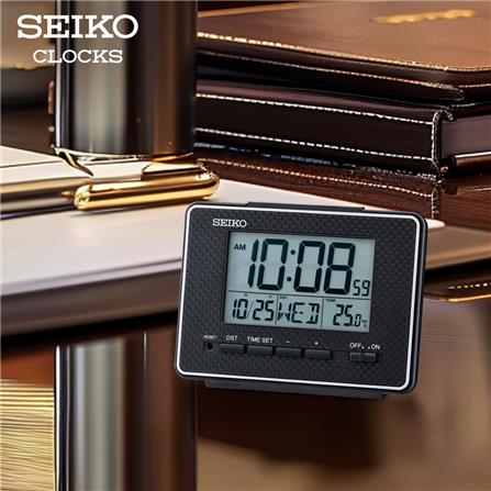 นาฬิกาดิจิทัล SEIKO CLOCKS QHL096K 3.6X5 นิ้ว สีดำ_4