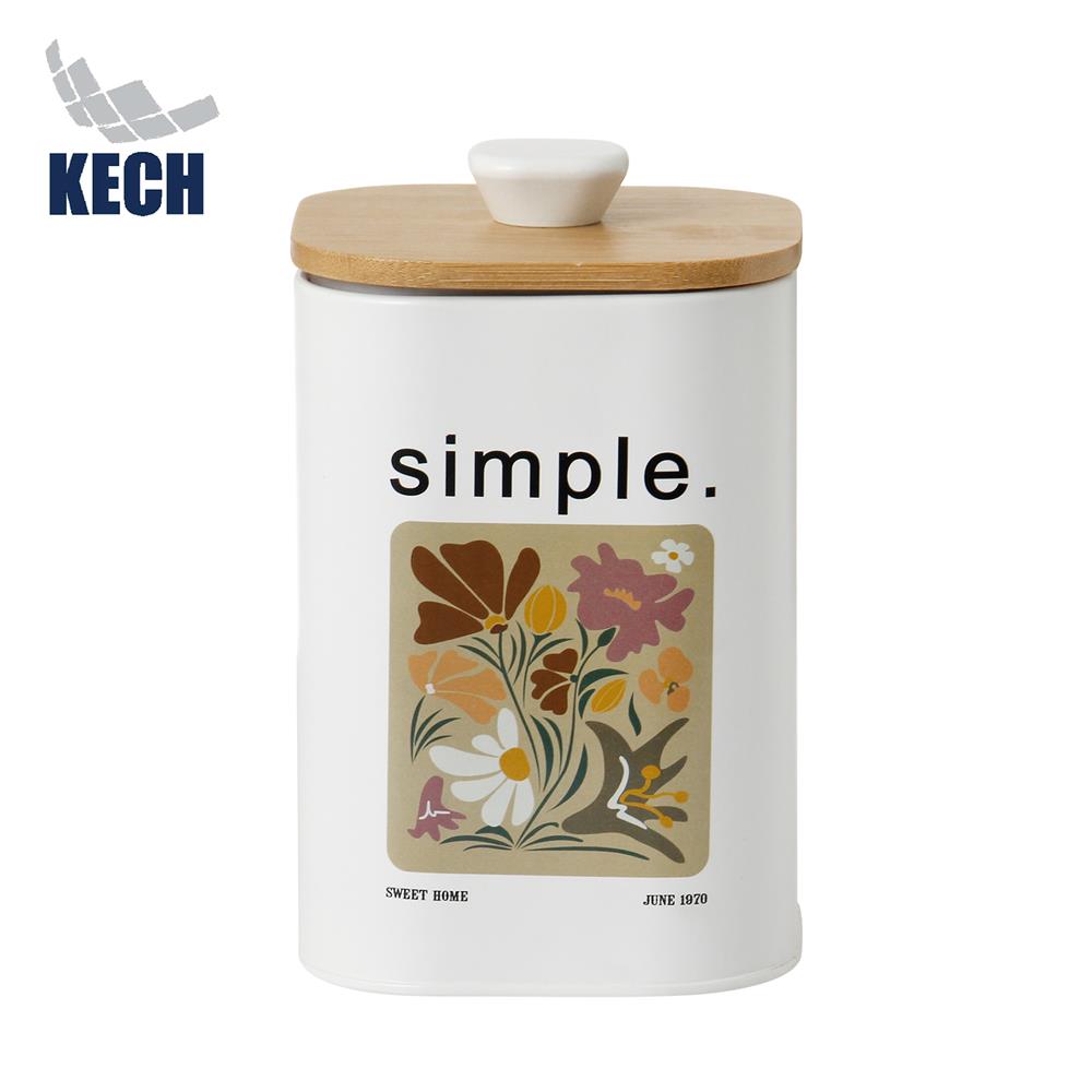 ขวดโหลเหลี่ยมฝาดึง KECH ALL BLOOM SIMPLE SS 1.4 ลิตร_1