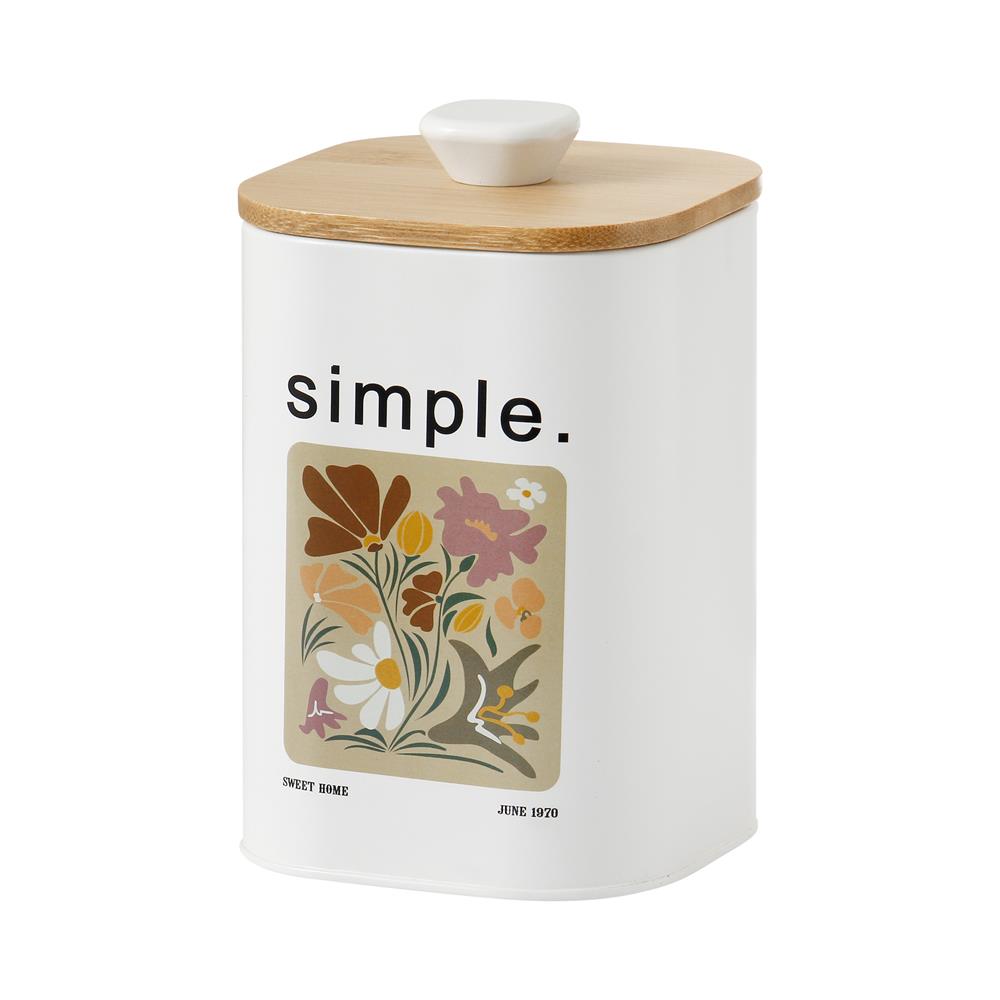 ขวดโหลเหลี่ยมฝาดึง KECH ALL BLOOM SIMPLE SS 1.4 ลิตร