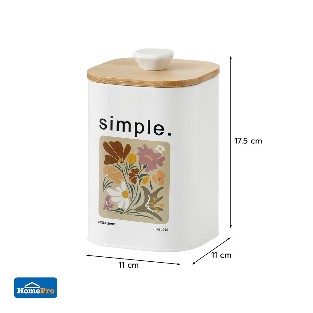 ขวดโหลเหลี่ยมฝาดึง KECH ALL BLOOM SIMPLE SS 1.4 ลิตร