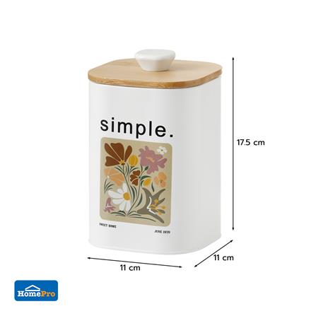 ขวดโหลเหลี่ยมฝาดึง KECH ALL BLOOM SIMPLE SS 1.4 ลิตร_5