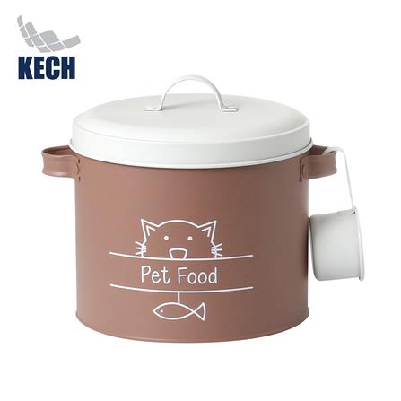 ขวดโหลกลมฝาดึง KECH PET FOOD 3.5 ลิตร สีน้ำตาล_0
