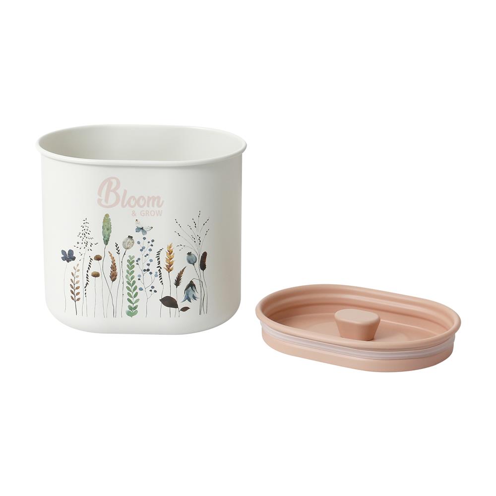 ขวดโหลเหลี่ยมฝาดึง KECH LIRIS 1.1 ลิตร สีชมพู