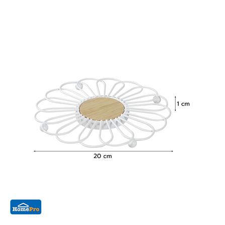 ที่รองภาชนะร้อนกลม KECH FLORIST สีขาว_5