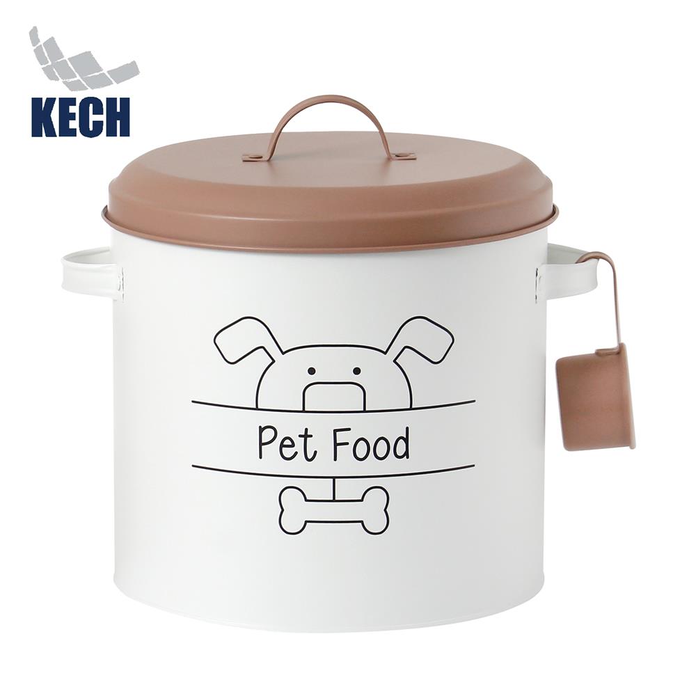 ขวดโหลกลมฝาดึง KECH PET FOOD 9.95 ลิตร สีขาว_1