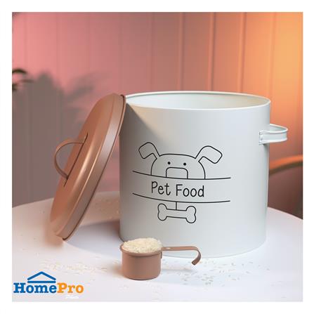 ขวดโหลกลมฝาดึง KECH PET FOOD 9.95 ลิตร สีขาว_4