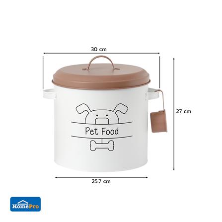 ขวดโหลกลมฝาดึง KECH PET FOOD 9.95 ลิตร สีขาว_5