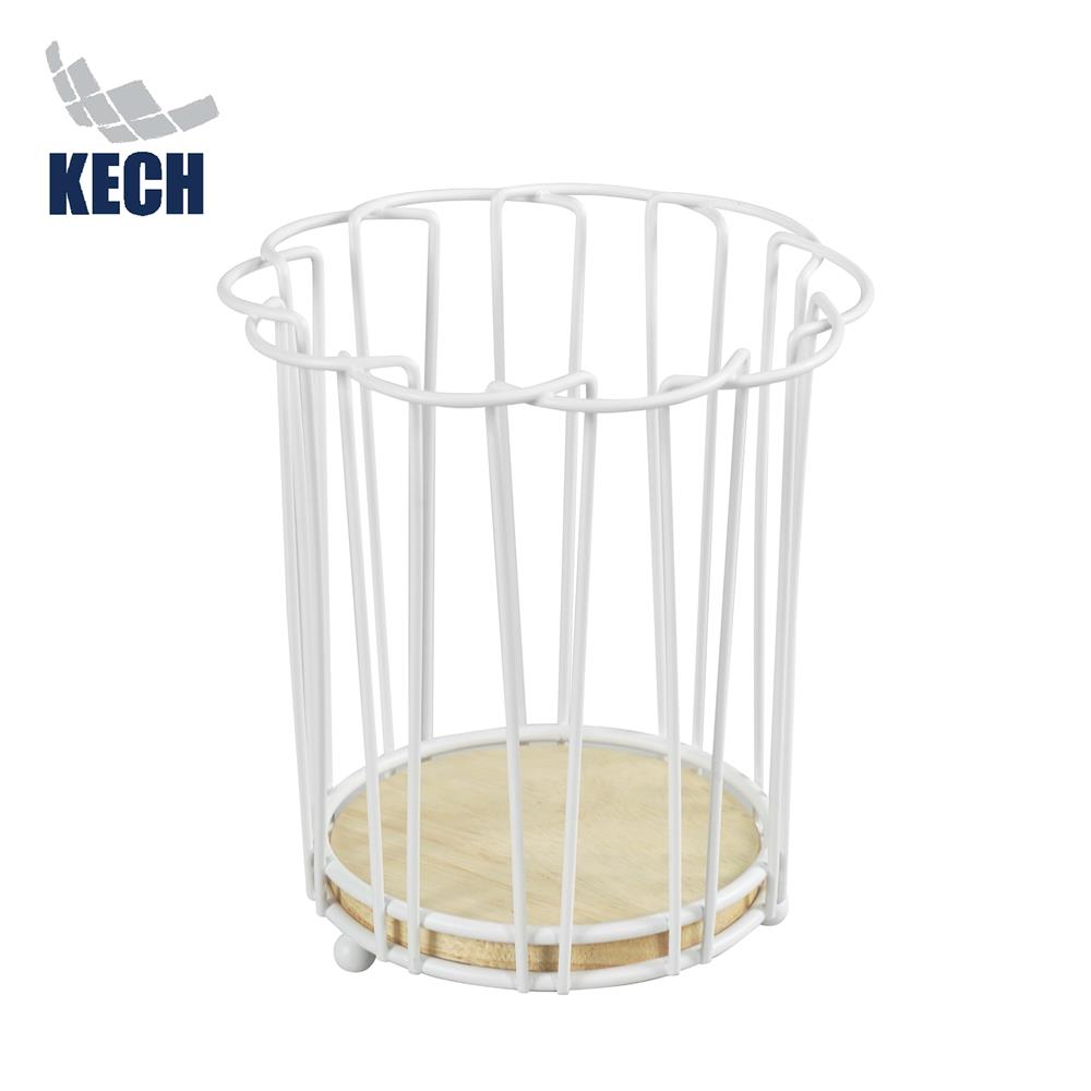 ที่ใส่อุปกรณ์ในครัวกลม 1 ช่อง KECH FLORIST สีขาว_1