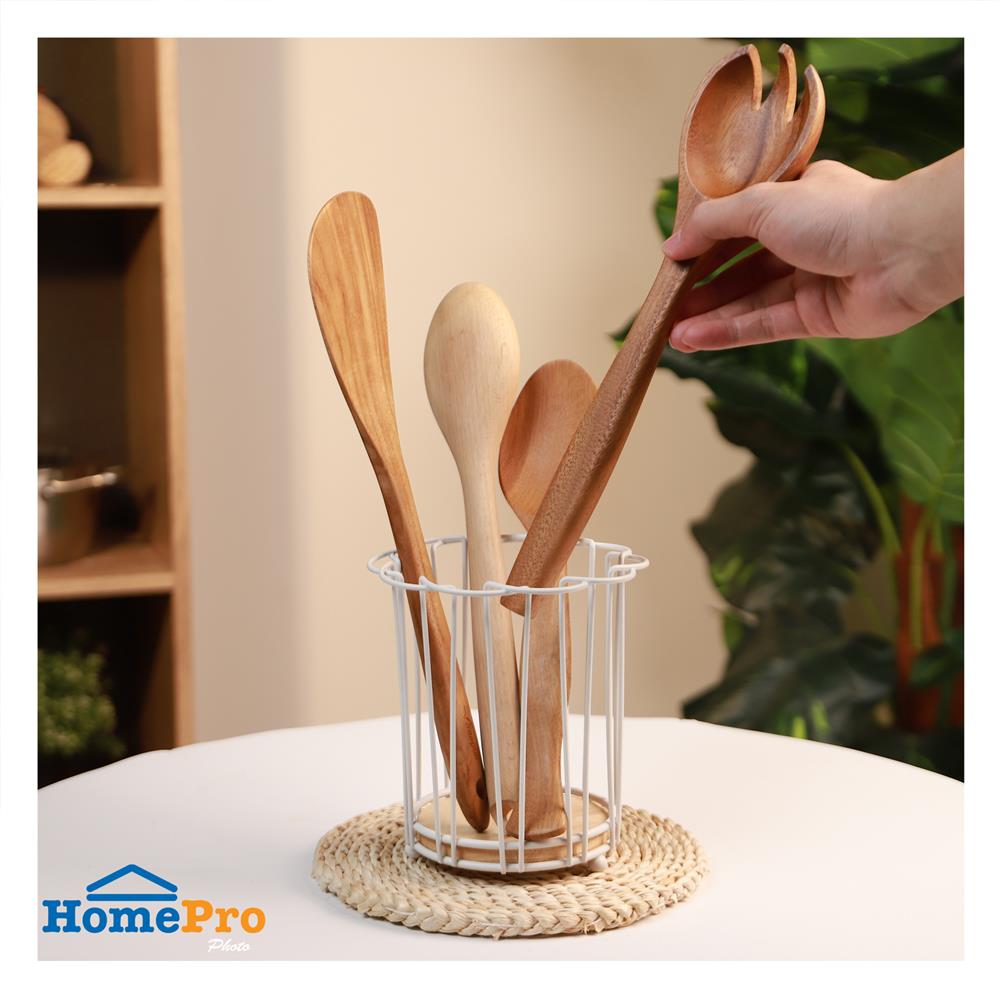 ที่ใส่อุปกรณ์ในครัวกลม 1 ช่อง KECH FLORIST สีขาว