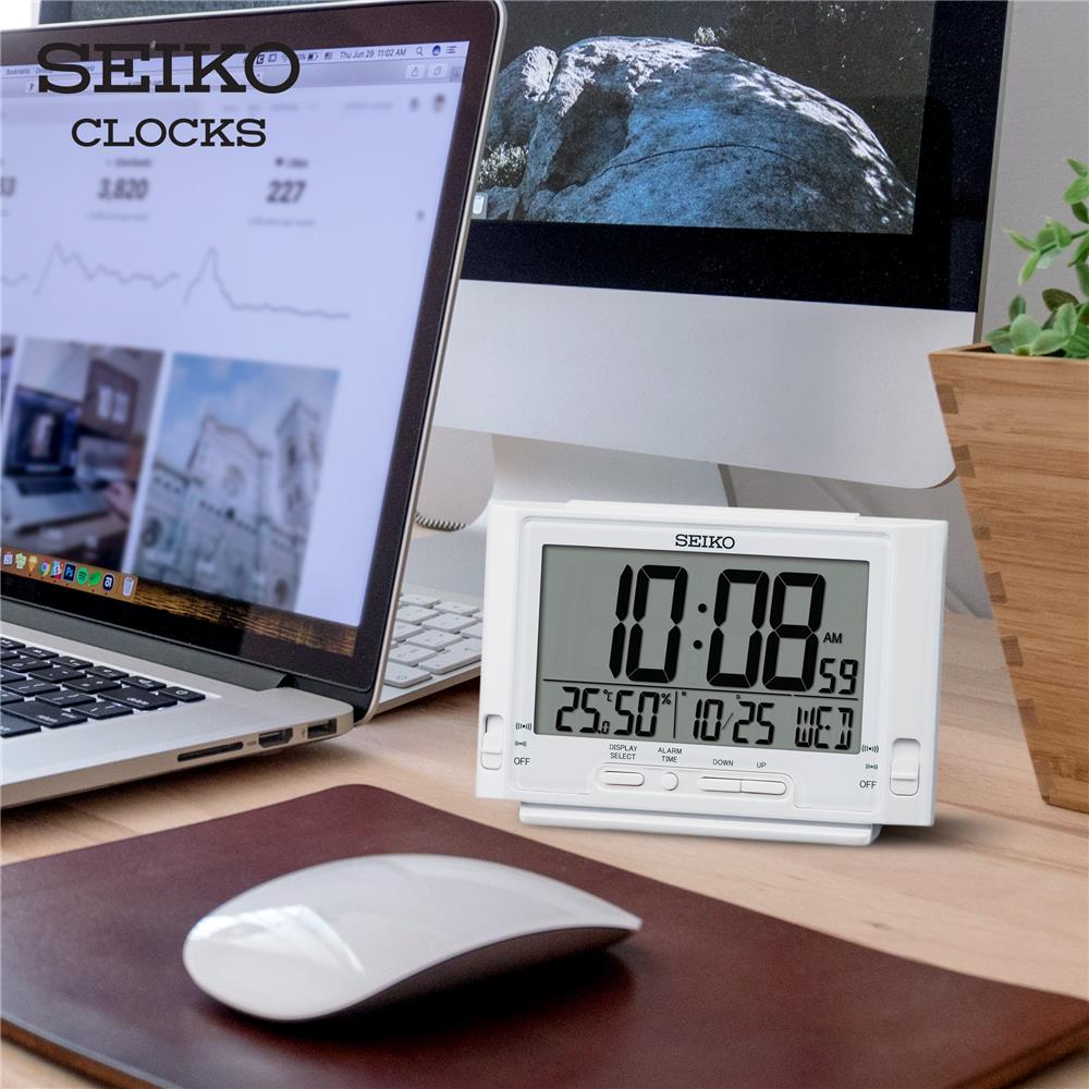 นาฬิกาดิจิทัล SEIKO CLOCKS QHL095W 3.5X5 นิ้ว สีขาว