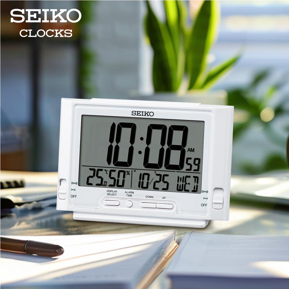 นาฬิกาดิจิทัล SEIKO CLOCKS QHL095W 3.5X5 นิ้ว สีขาว