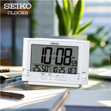 นาฬิกาดิจิทัล SEIKO CLOCKS QHL095W 3.5X5 นิ้ว สีขาว_4