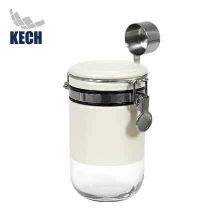 ขวดโหลแก้วฝาสปริง KECH CISTERN 0.58 ลิตร สีขาว_0