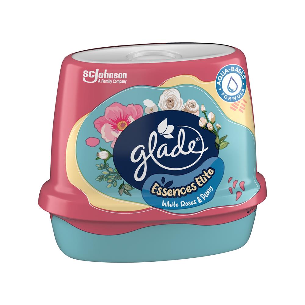 เจลหอมปรับอากาศ GLADE ESSENCE ELITE 180 กรัม กลิ่นไวท์โรสและพีโอนี