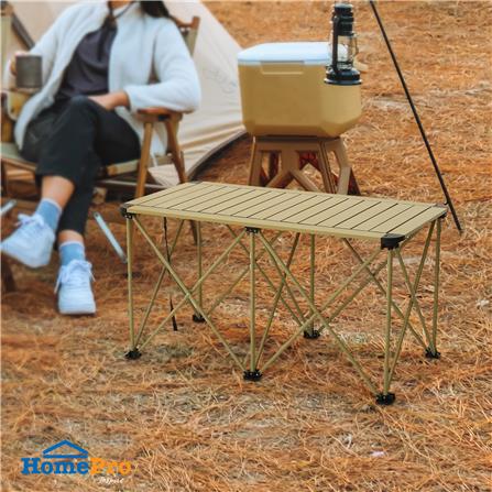 โต๊ะพับแคมป์ปิ้ง SPRING NIKKO 100 ซม. สีน้ำตาล_7