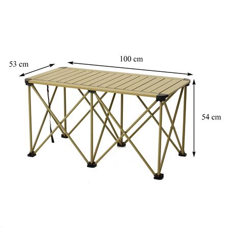 โต๊ะพับแคมป์ปิ้ง SPRING NIKKO 100 ซม. สีน้ำตาล_10
