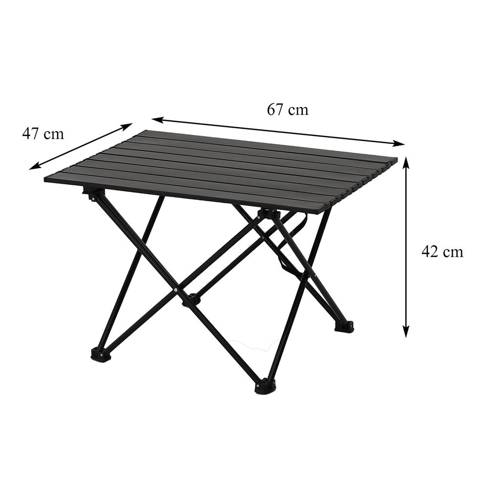 โต๊ะพับแคมป์ปิ้ง SPRING NIKKO 67 ซม. สีดำ