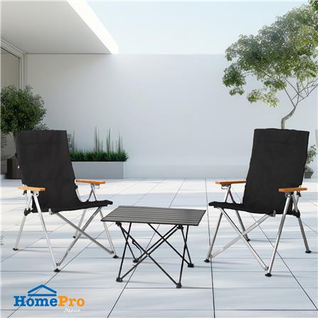 โต๊ะพับแคมป์ปิ้ง SPRING NIKKO 67 ซม. สีดำ_8