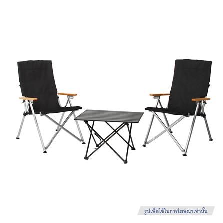 โต๊ะพับแคมป์ปิ้ง SPRING NIKKO 67 ซม. สีดำ_7