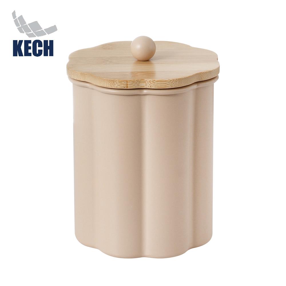 ขวดโหลกลมฝาดึง KECH PETAL 1 ลิตร สีชมพู_1