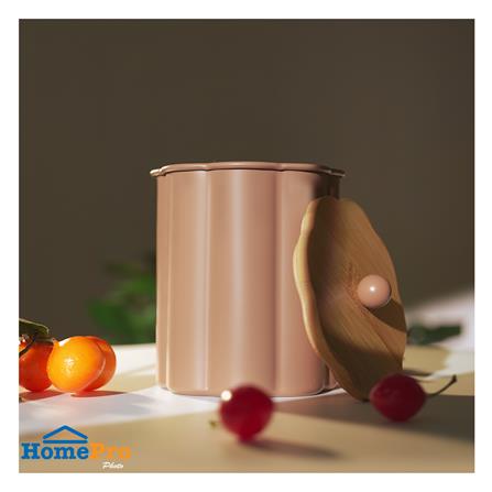 ขวดโหลกลมฝาดึง KECH PETAL 1 ลิตร สีน้ำตาล_4