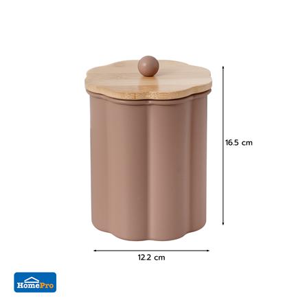 ขวดโหลกลมฝาดึง KECH PETAL 1 ลิตร สีน้ำตาล_5